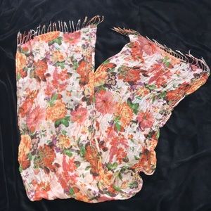 Lane Bryant pink floral scarf